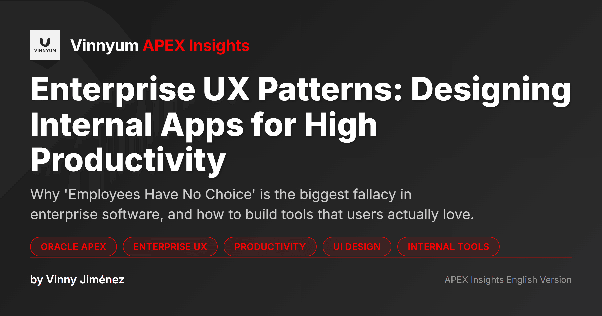 Enterprise UX Patterns: Designing Internal Apps for High Productivity
