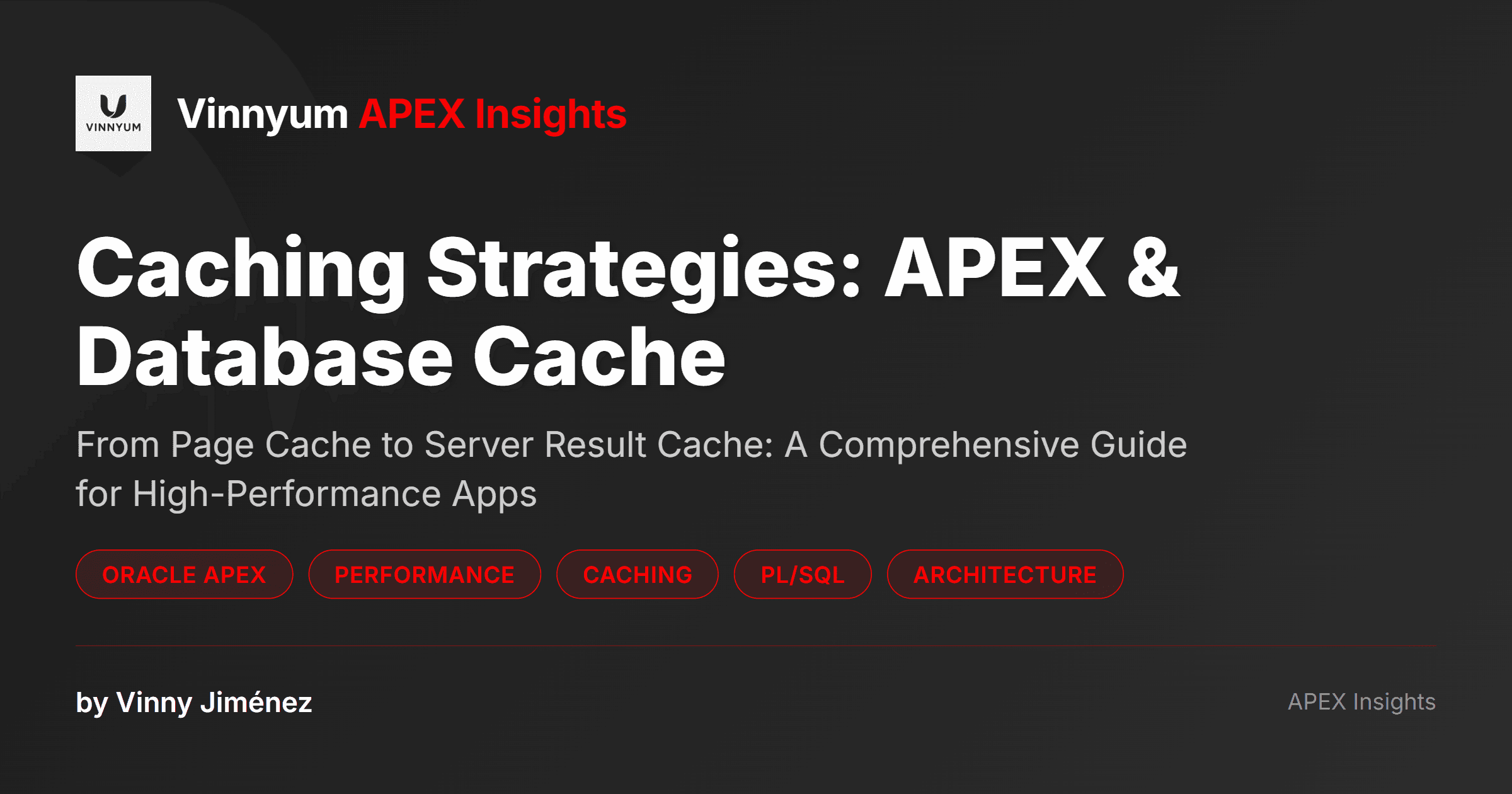 Caching Strategies: APEX & Database Cache